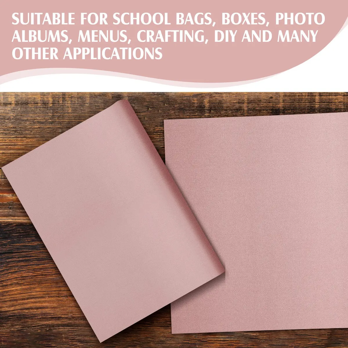 PerKoop Book Cloth for Bookbinding 40x16 Inch | Vibrant Pink Suede Fabric - view 4