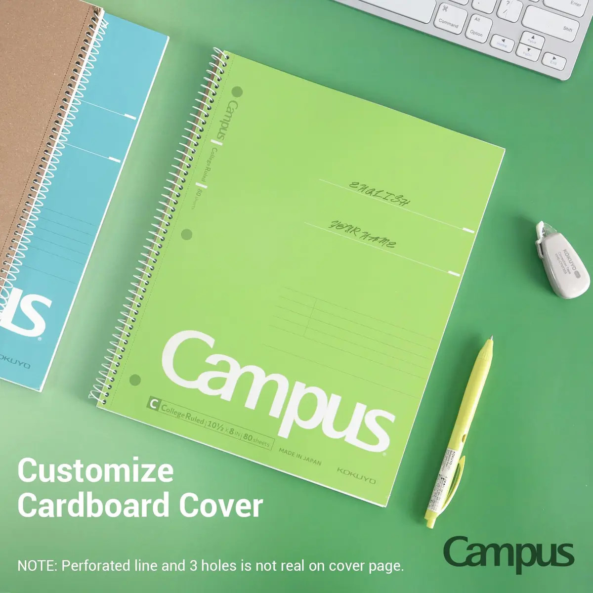 KOKUYO Spiral Notebooks 3 Pack 10-1/2" x 8" College Ruled | Durable Spiral Binding for Long-Term Use - view 5