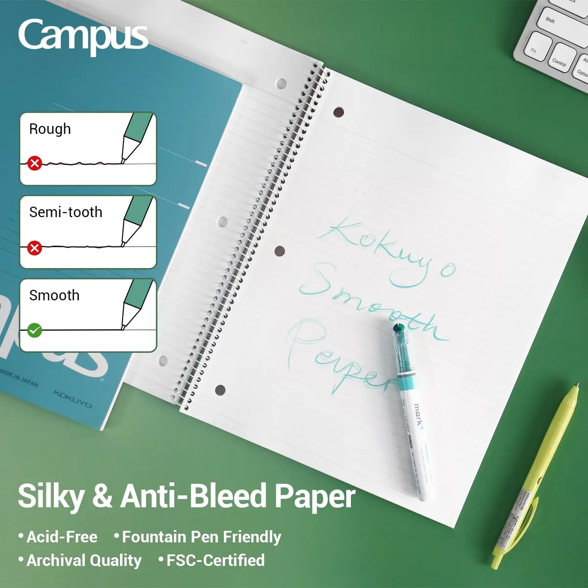 KOKUYO Spiral Notebooks 3 Pack 10-1/2" x 8" College Ruled | Durable Spiral Binding for Long-Term Use - view 6