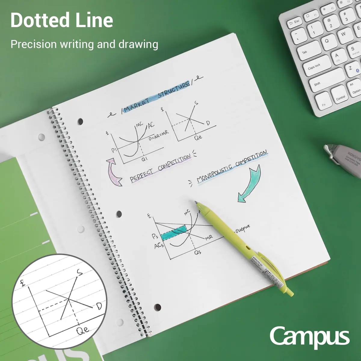 KOKUYO Spiral Notebooks 3 Pack 10-1/2" x 8" College Ruled | Durable Spiral Binding for Long-Term Use - view 7