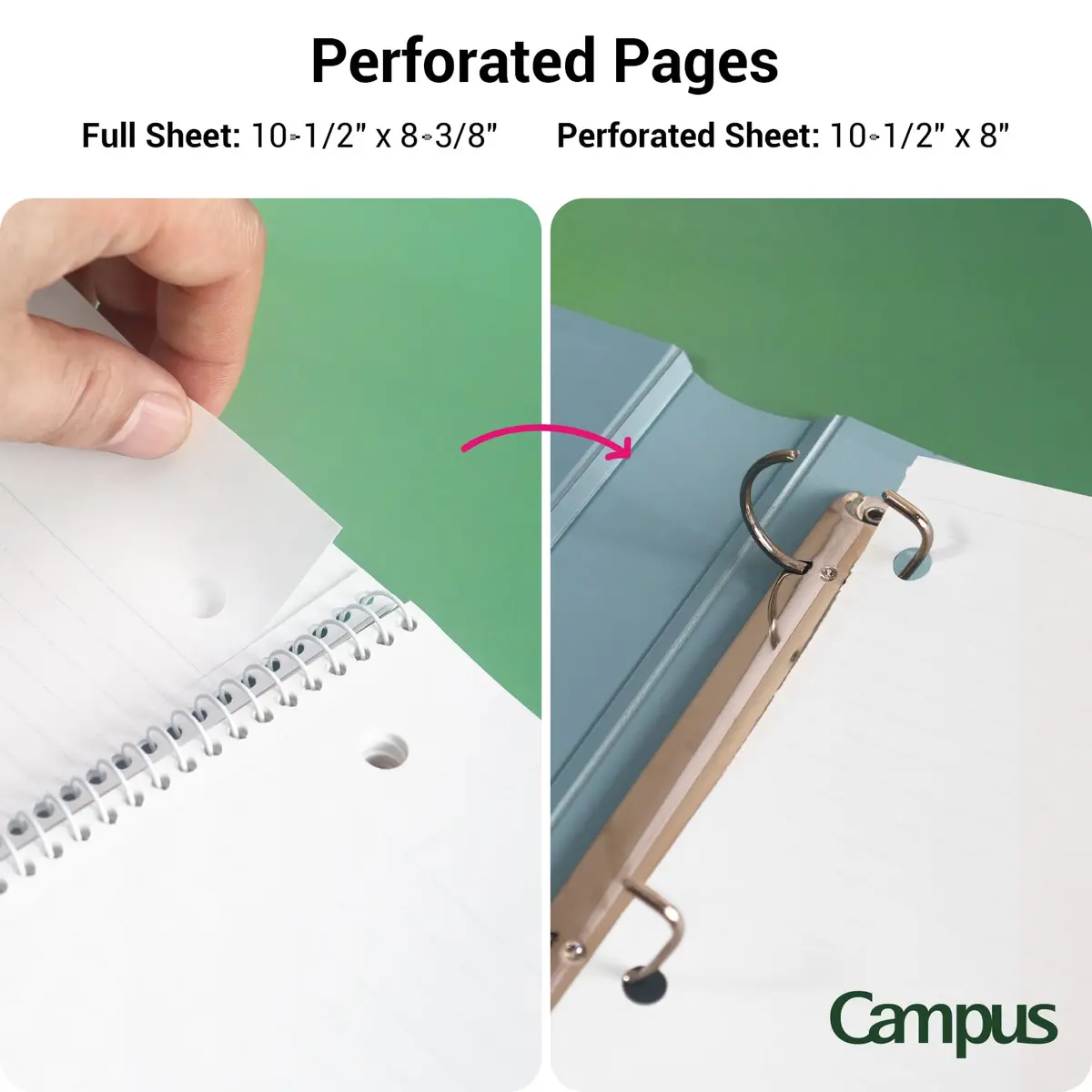 KOKUYO Spiral Notebooks 3 Pack 10-1/2" x 8" College Ruled | Durable Spiral Binding for Long-Term Use - view 4