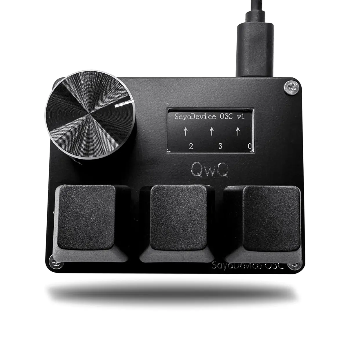 BTXETUEL SayoDevice O3C Mini Keypad with Hall Switches, Knob, Screen & 8000Hz Polling | 3 Magnetic Linear Switches - main product image