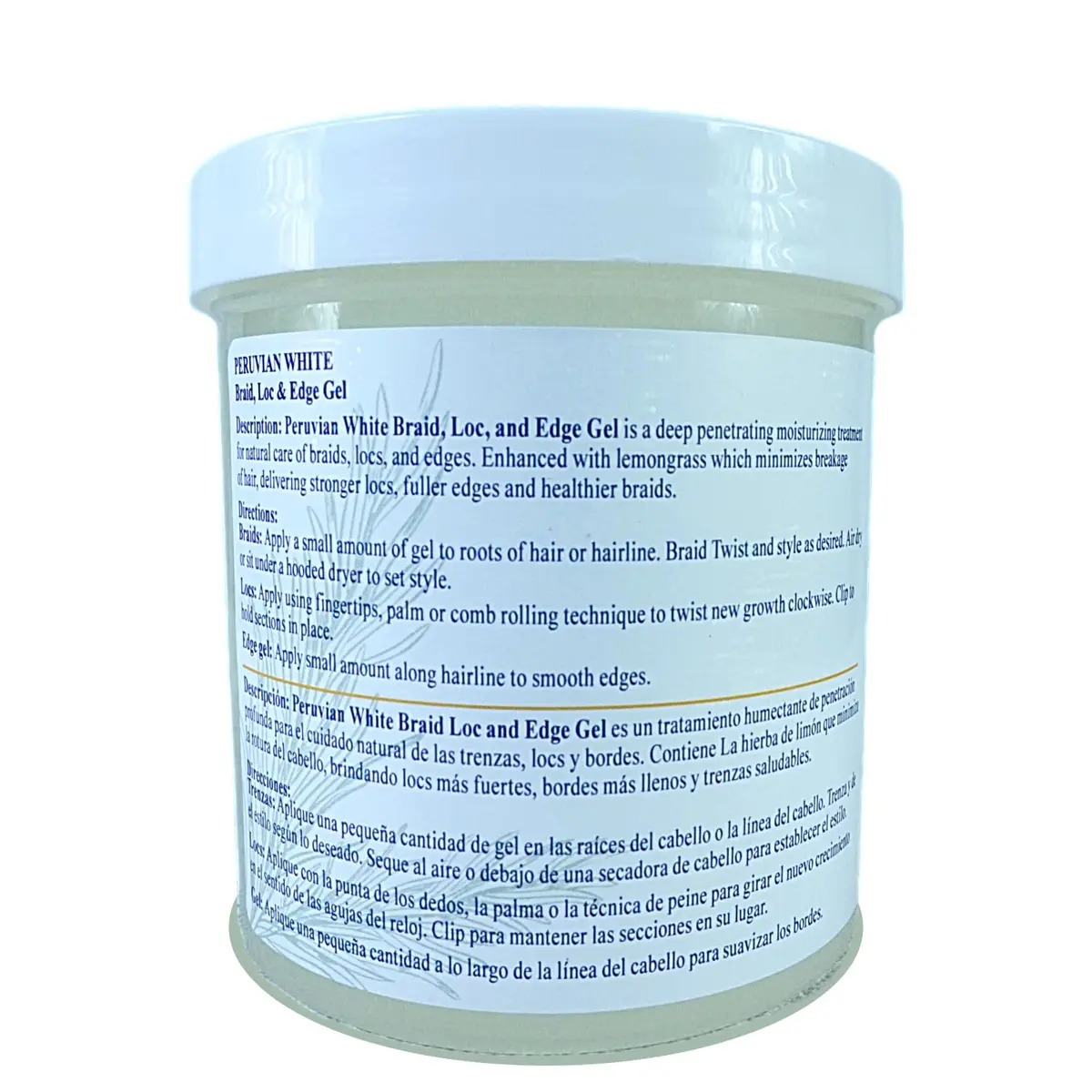 Peruvian white Braid, Loc, and Edge Gel EXTRA HOLD 16 oz | Anti-Frizz & No Flaking for Natural & Relaxed Hair - view 5