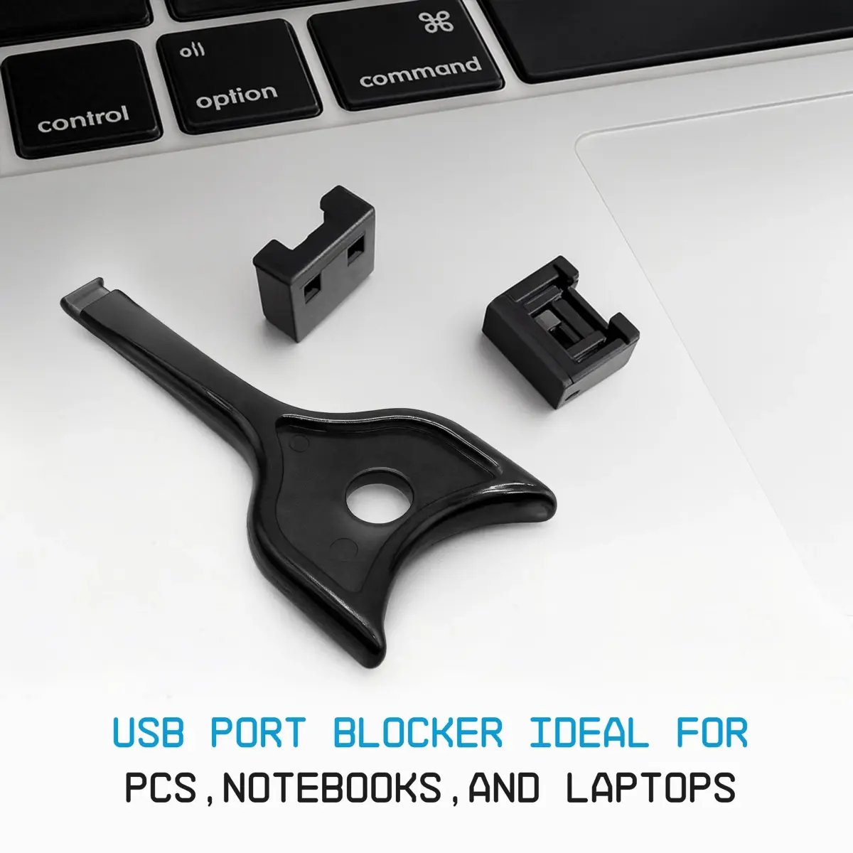 PortPlugs USB-A Port Blockers (10-Pack) with Key Lock | Prevent Data Theft & Dust - view 7