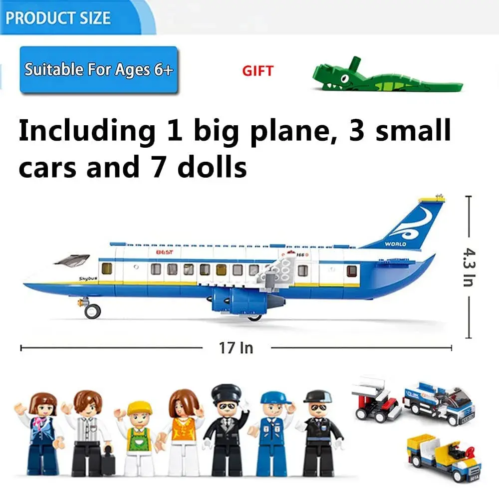 ENHANA City Airplane Station Building Blocks 463 Pieces | STEM Learning Toy for Kids 6-12 - view 6