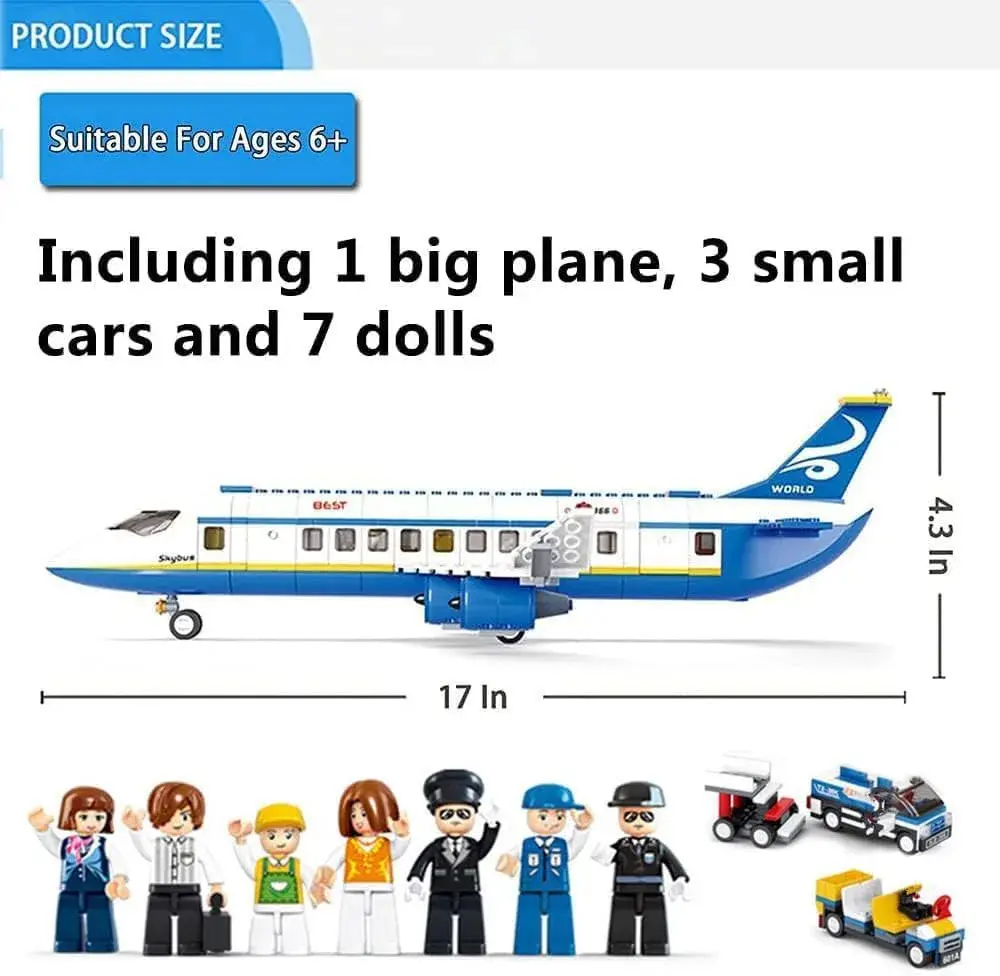 ENHANA City Airplane Station Building Blocks 463 Pieces | STEM Learning Toy for Kids 6-12 - view 7