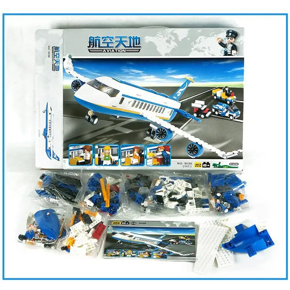 ENHANA City Airplane Station Building Blocks 463 Pieces | STEM Learning Toy for Kids 6-12 - view 8
