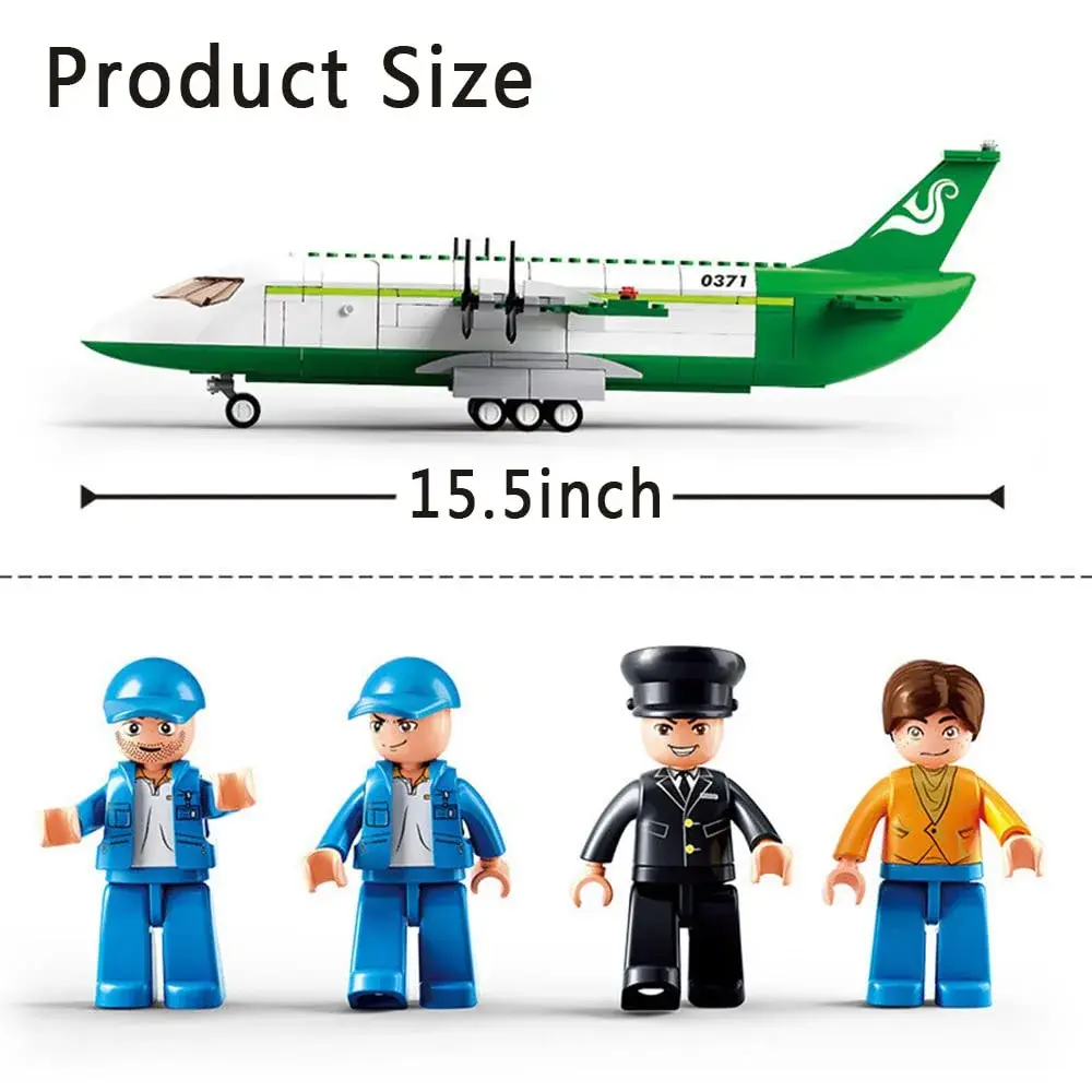 ENHANA City Airplane Station Building Blocks 383 Pieces | STEM Learning Toy for Kids 6-12 - view 7