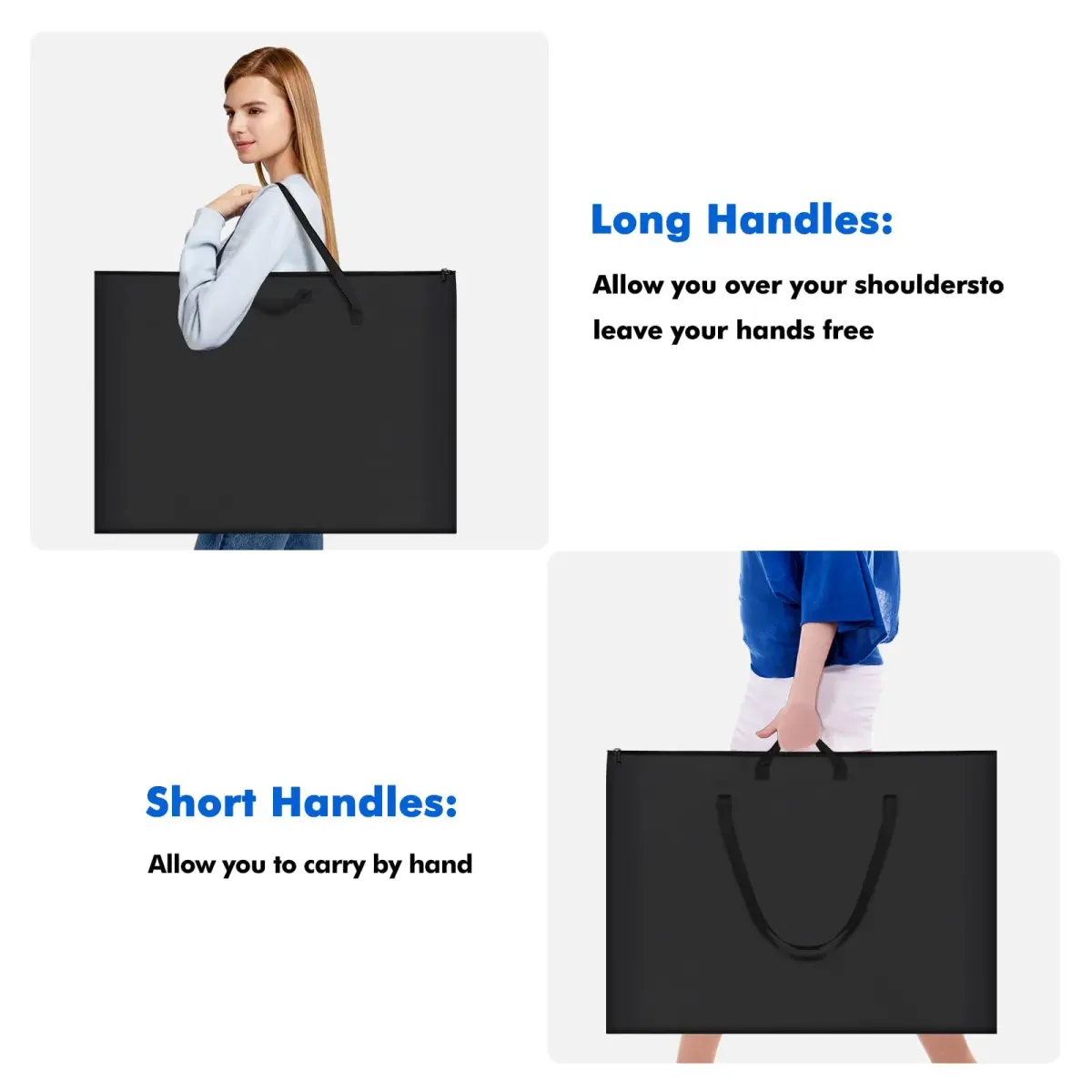 ZKOO Art Portfolio Bag 18 x 24 Inch Black | Lightweight, Waterproof, and Easy to Carry - view 9