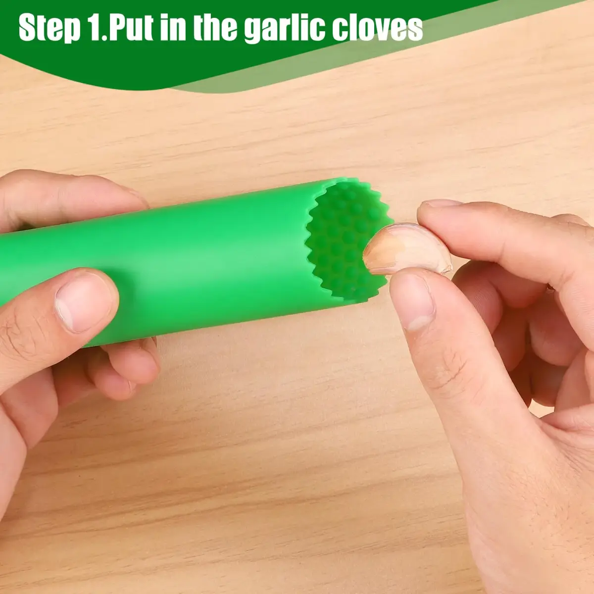 Sinnsally Silicone Garlic Peeler Roller Tube 15cm (5.5 inches) | Easy Quick Garlic Skin Remover - view 2