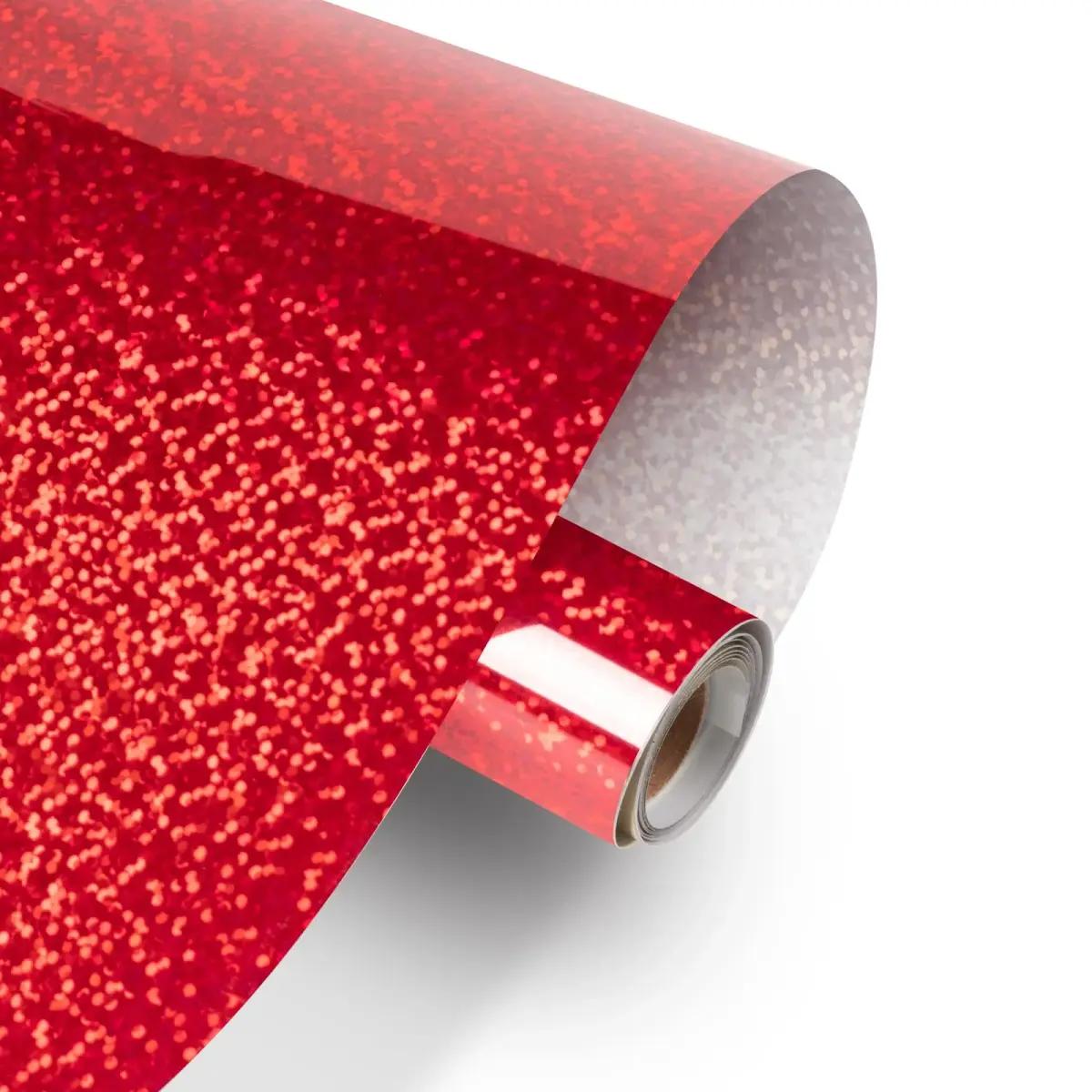 HTVRONT Holographic Glitter Red Permanent Vinyl Roll 30cm x 3m (12" x 10FT) | Easy Cut & Weed - main product image
