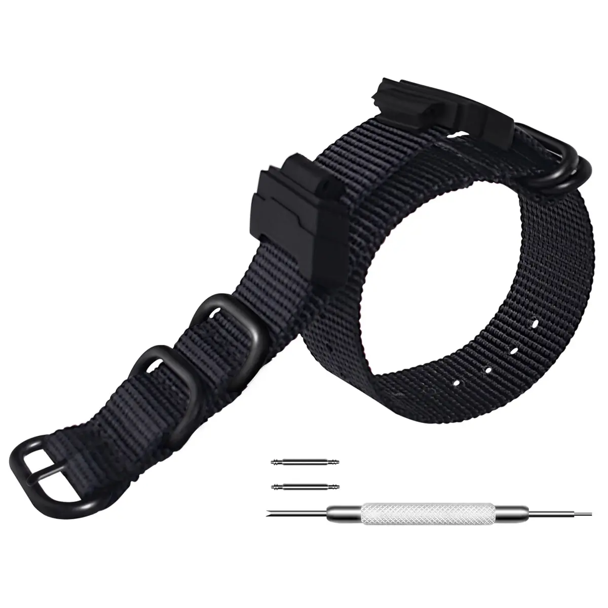 uEmoh Nylon Watch Band Replacement for Casio G-Shock 16mm | Water-Resistant & Durable (70-120c) - main product image