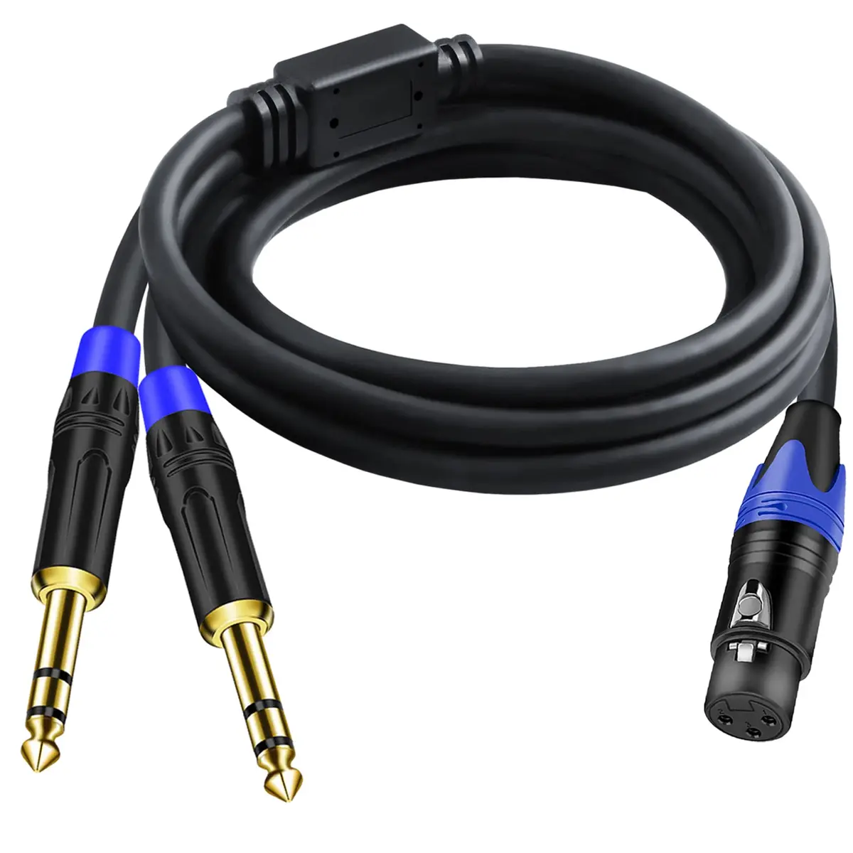 Seefeful Dual 1/4 Inch TRS to XLR Female Cable 2M (6.6FT) | Balanced Audio Y Splitter for Microphones, Mixers, Amplifiers - main product image