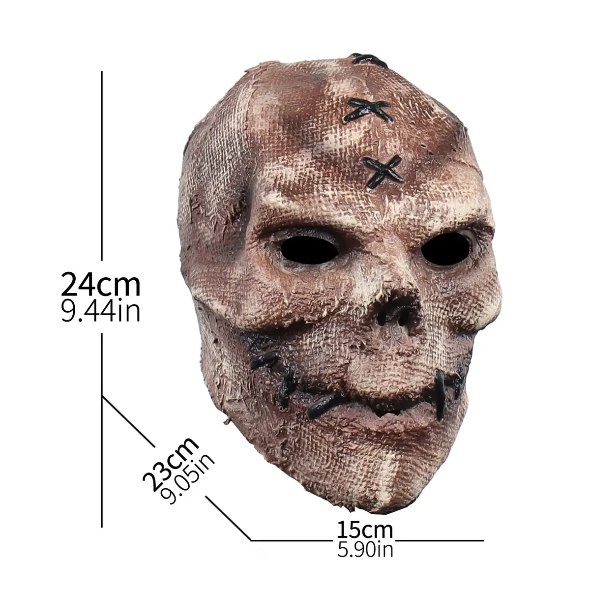 Vmonke Creepy Full Head Skull Mask Halloween Scary Latex Helmet for Cosplay Party Props | Realistic & Comfortable Fit - view 5