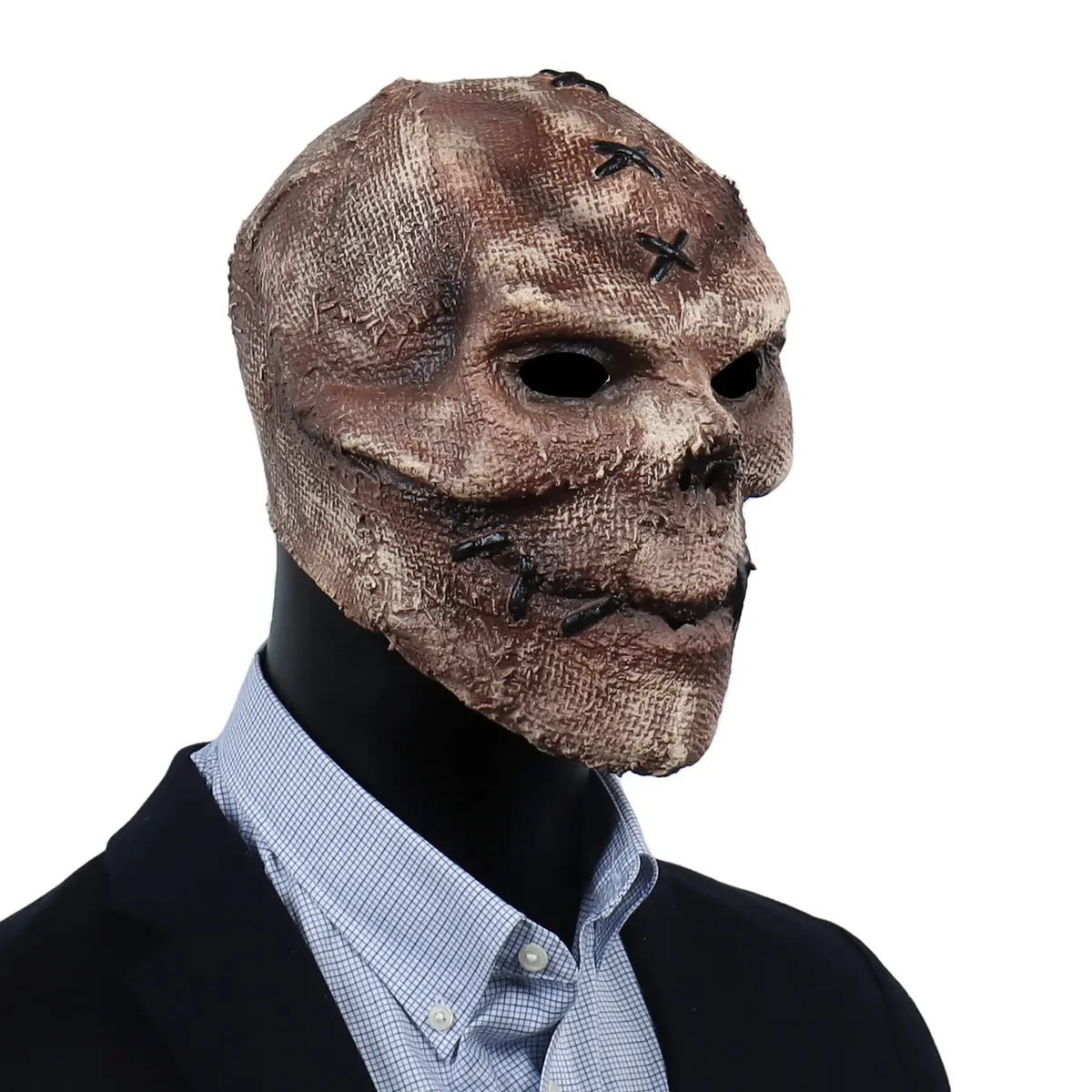 Vmonke Creepy Full Head Skull Mask Halloween Scary Latex Helmet for Cosplay Party Props | Realistic & Comfortable Fit - view 2