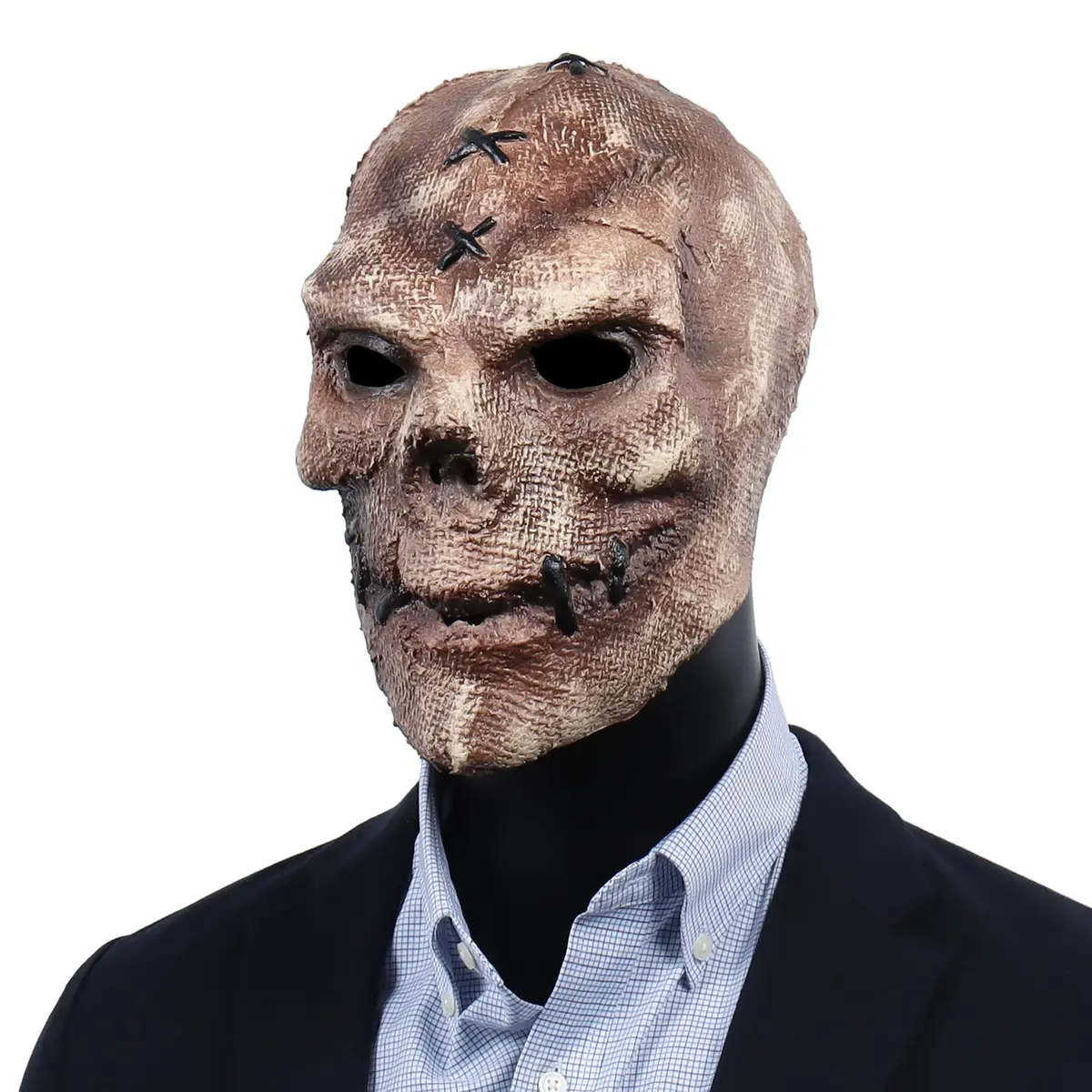 Vmonke Creepy Full Head Skull Mask Halloween Scary Latex Helmet for Cosplay Party Props | Realistic & Comfortable Fit - view 3