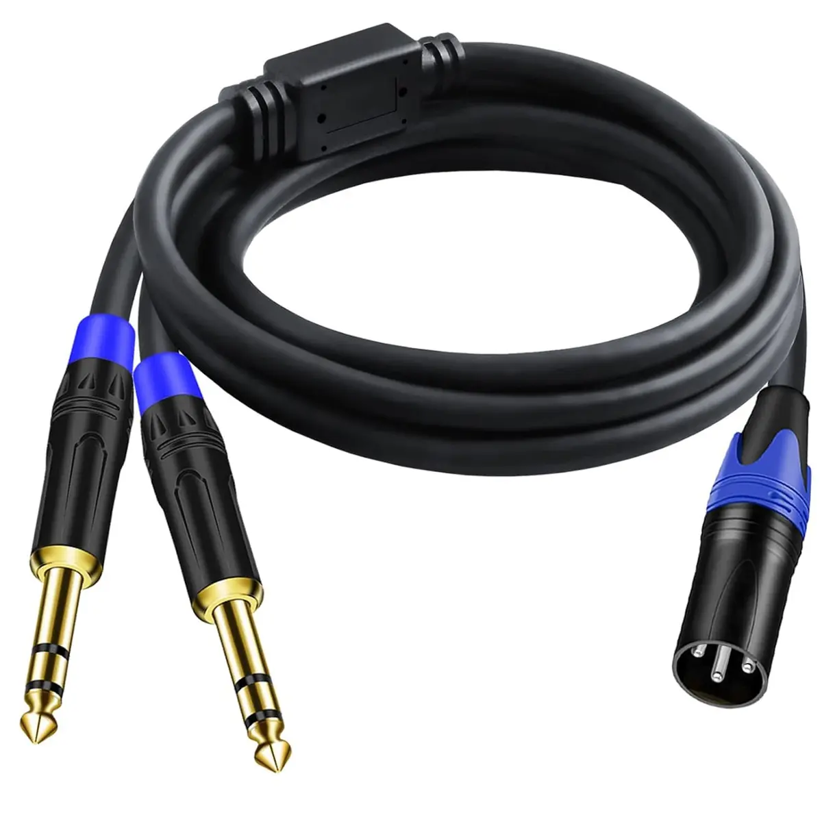 Seefeful Dual 1/4" TRS to XLR Male Cable 2m (6.6ft) | Balanced Audio Y Splitter Patch Cord for Microphone, Mixer, Amplifier - main product image