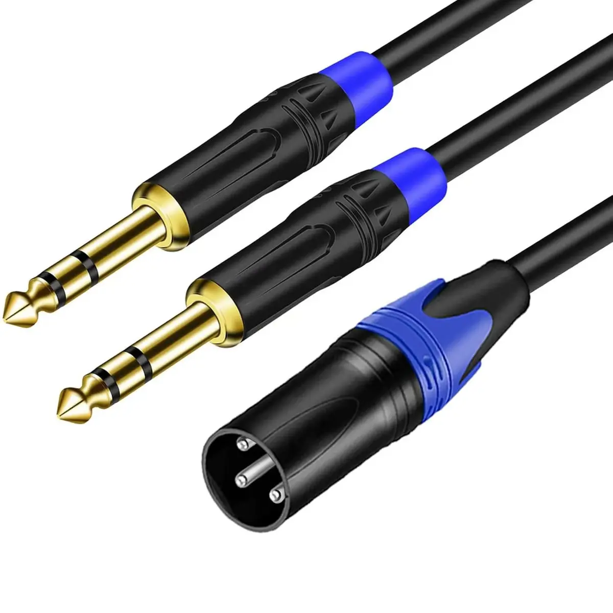 Seefeful Dual 1/4" TRS to XLR Male Cable 2m (6.6ft) | Balanced Audio Y Splitter Patch Cord for Microphone, Mixer, Amplifier - view 9