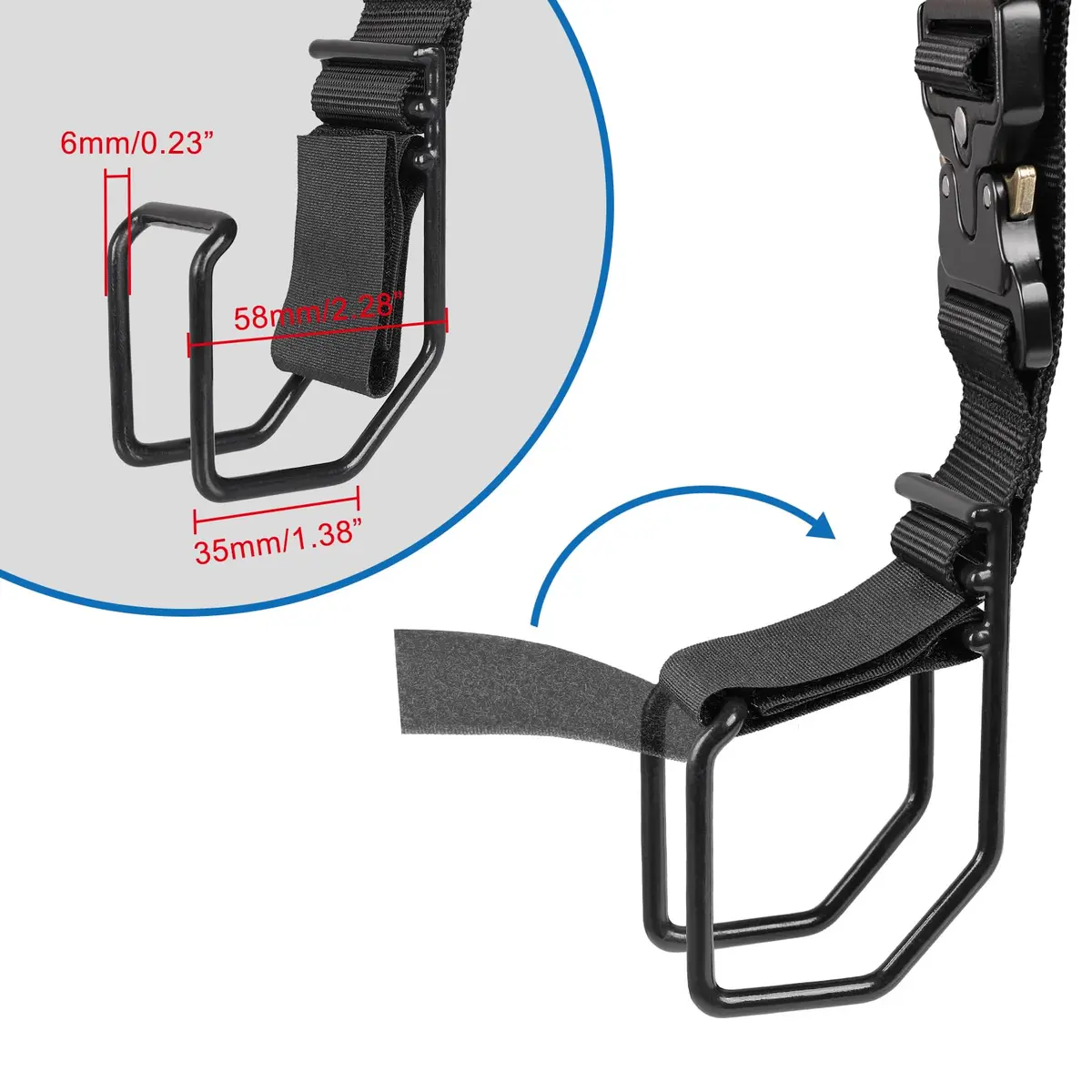 Vigorport Luggage Hook Strap, J Hook for Add A Bag Travel Essential | Heavy Duty Adjustable Nylon Webbing (70-120c) - view 2