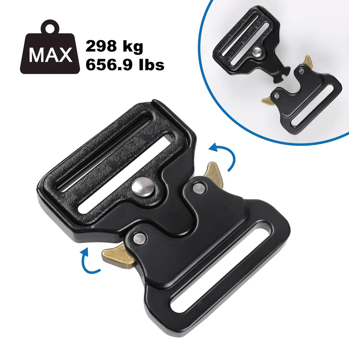 Vigorport Luggage Hook Strap, J Hook for Add A Bag Travel Essential | Heavy Duty Adjustable Nylon Webbing (70-120c) - view 3