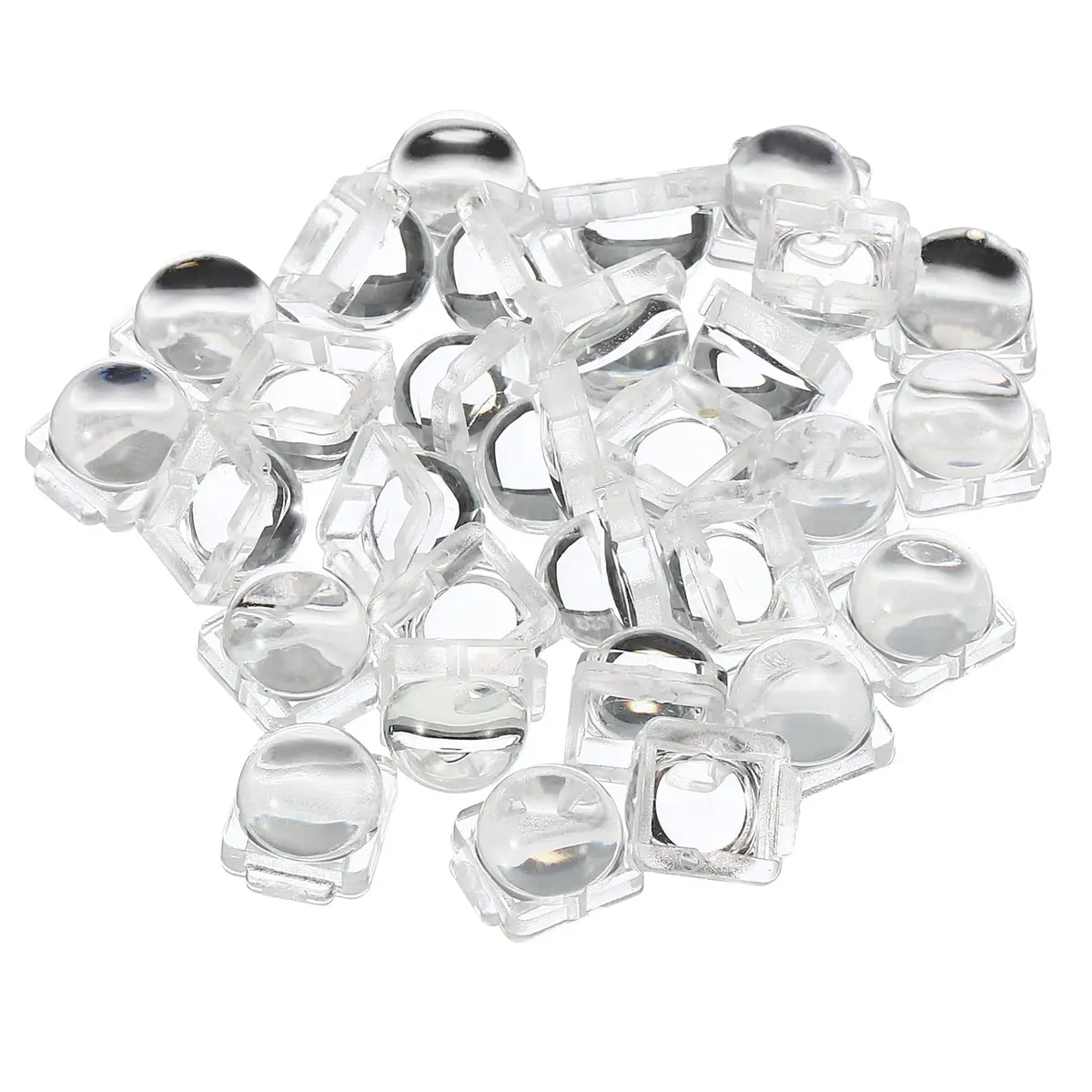 PATIKIL LED Convex Lens 30 Pack | 30 Degree Beam Acrylic Optical Lens for 5050 LED - main product image