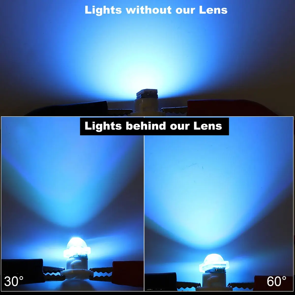 PATIKIL LED Convex Lens 30 Pack | 30 Degree Beam Acrylic Optical Lens for 5050 LED - view 6