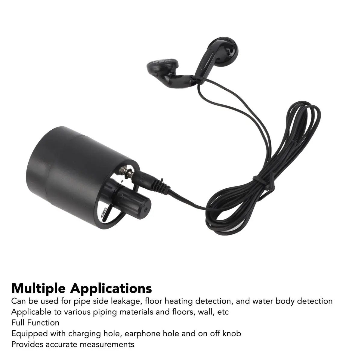 EBTOOLS Wall Pipe Leak Listen Detector with Amplifier & Earphone | 61mm x 35mm - main product image