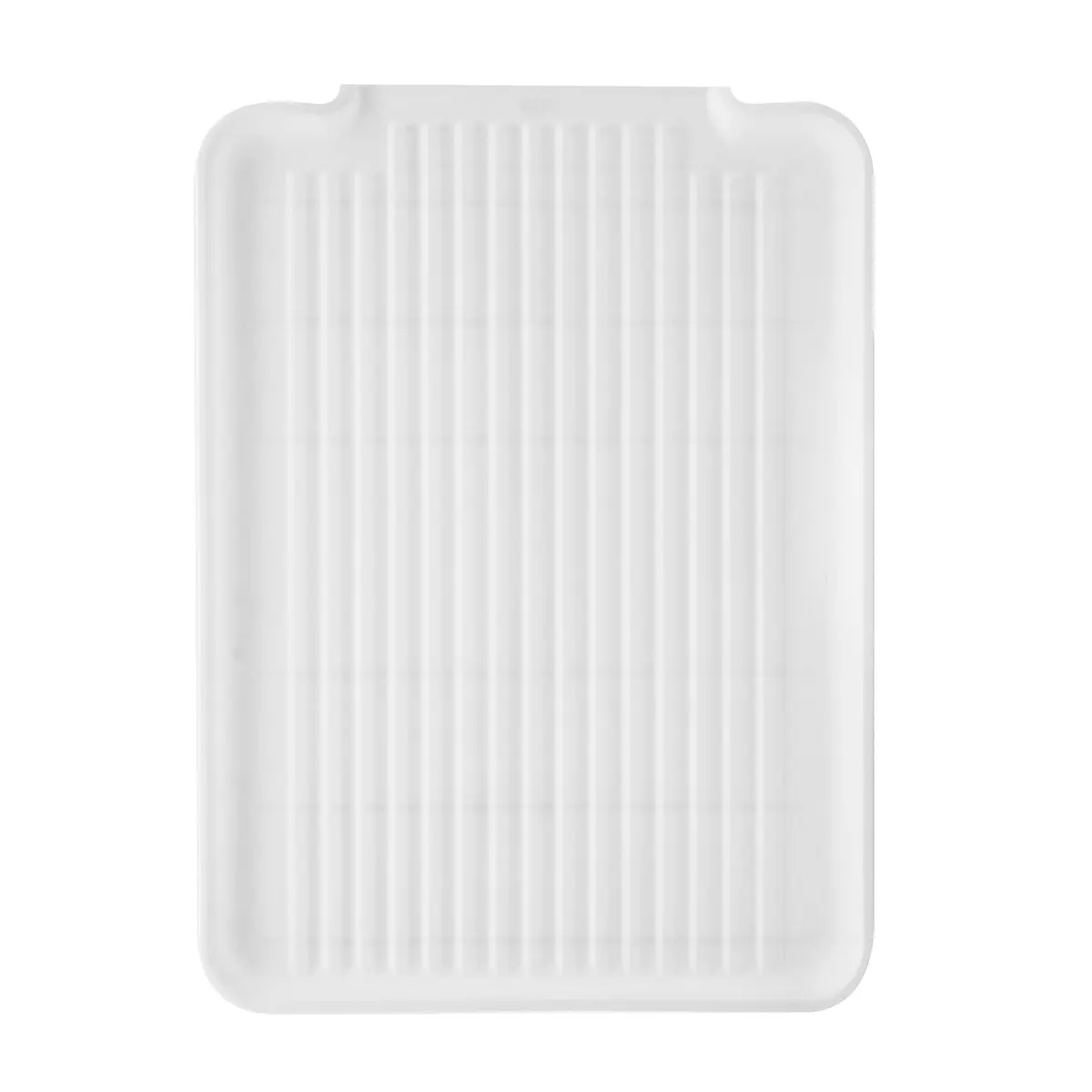 Oggi White Rigid Dish Drain Board & Drying Tray 44cm x 31.7cm (17.25 x 12.75'') | Drains Water Directly to Sink - main product image