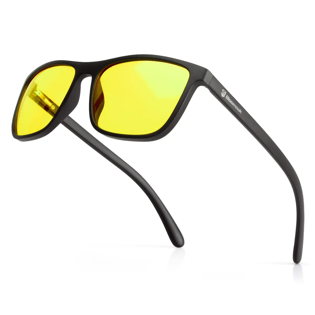 Bloomoak Blue Light Blocking Glasses - Yellow Lens - 58mm Lens Width, 145mm Arm Length | Filters 99% Blue-Green Light for Sleep & Gaming - main product image
