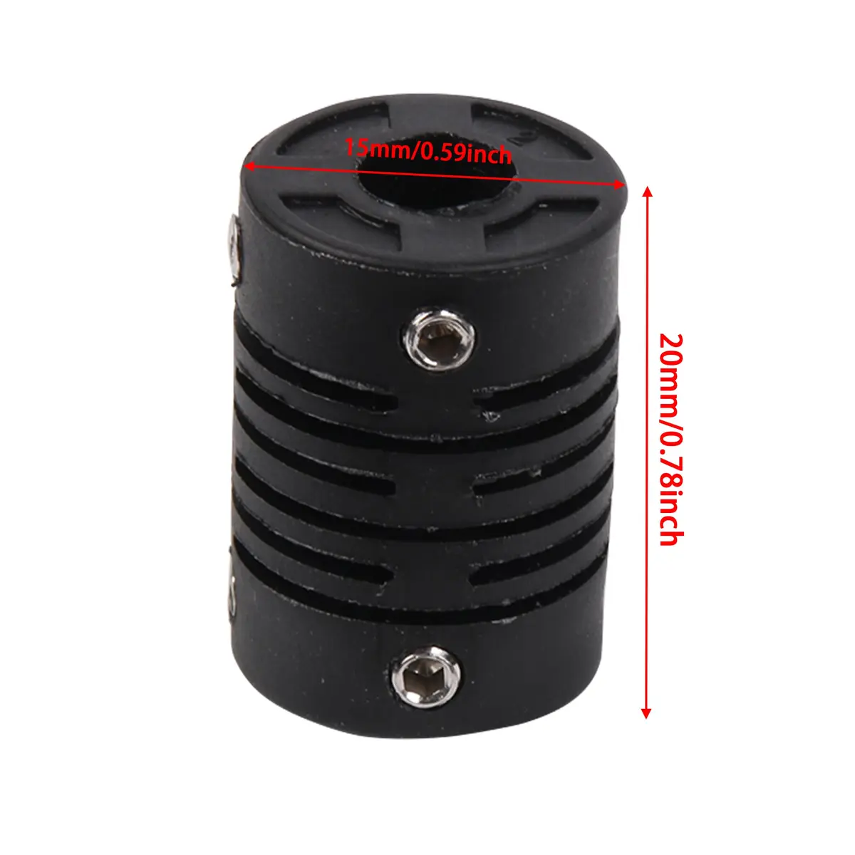CNBTR 6x6mm Encoder Plastic Elasticity Coupling Motor Coupler 15x21mm (Pack of 5) | Zero Backlash Precision - view 4