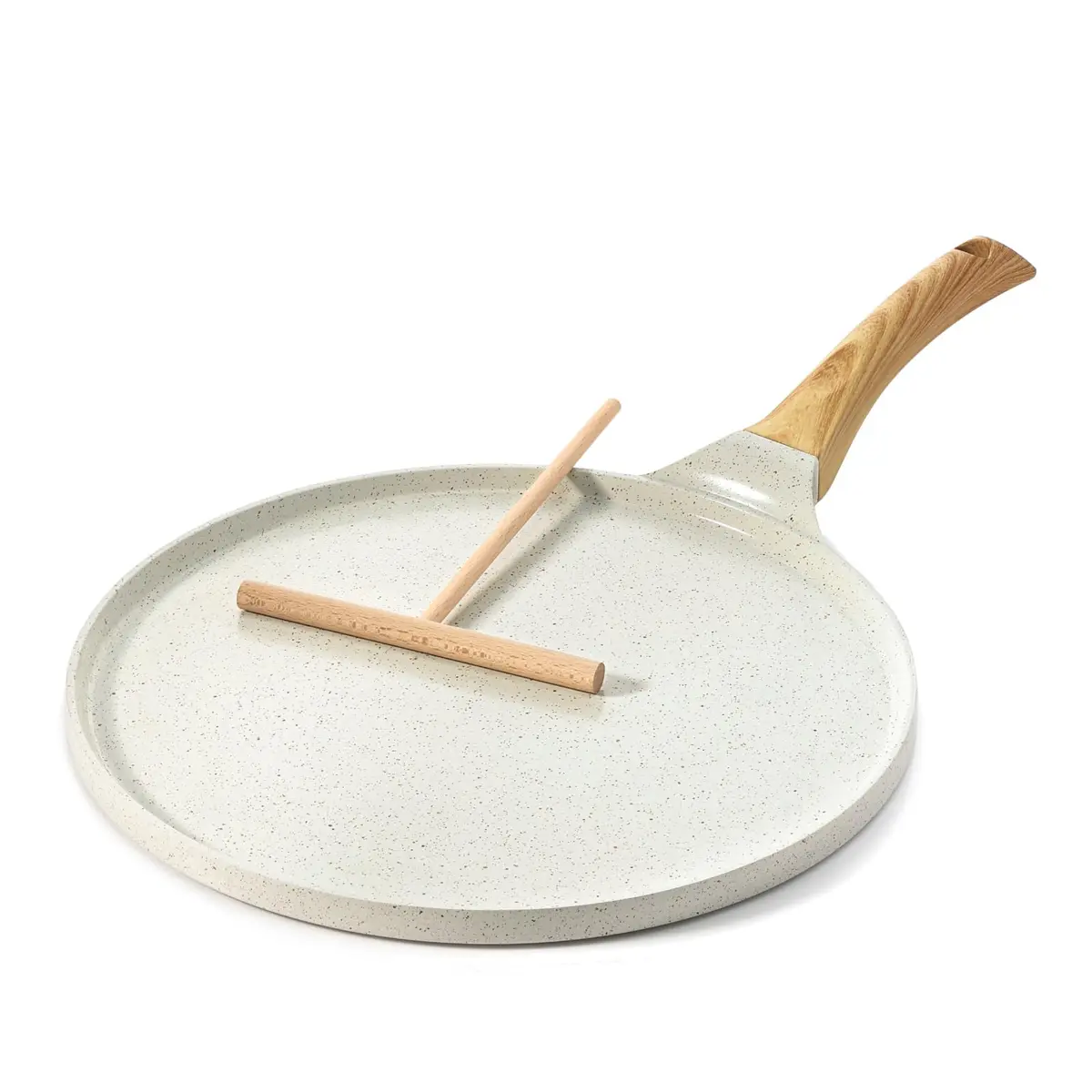 SENSARTE 12 Inch (30.48 cm) Ceramic Nonstick Crepe Pan | Induction Compatible Dosa Tawa - main product image