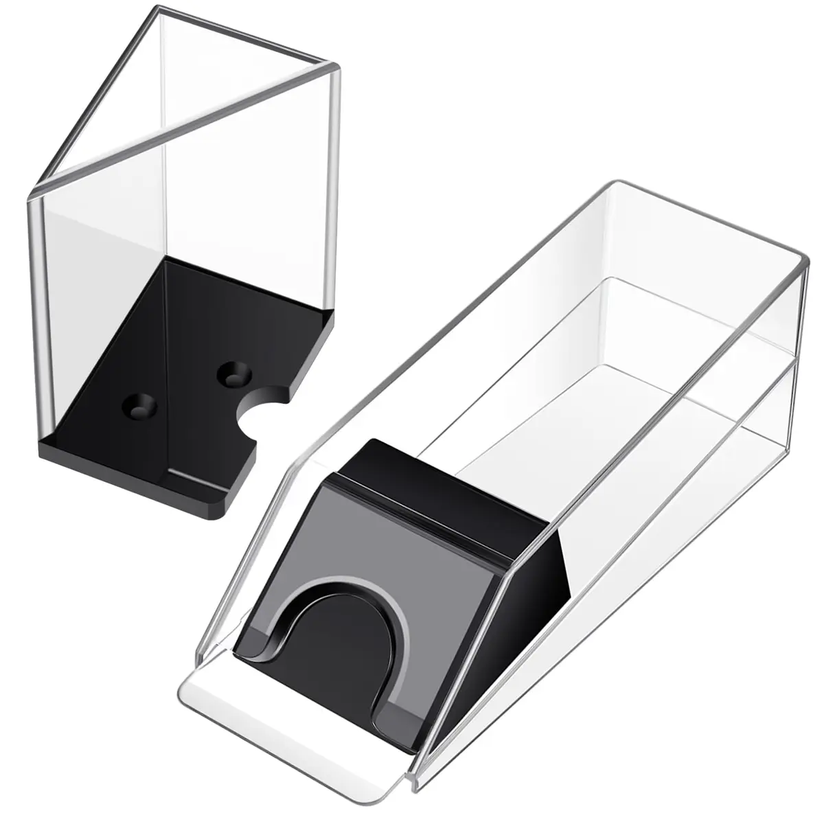 Honoson 6 Deck Blackjack Shoe and Discard Tray Set - Clear Acrylic | Casino Game Accessories - main product image
