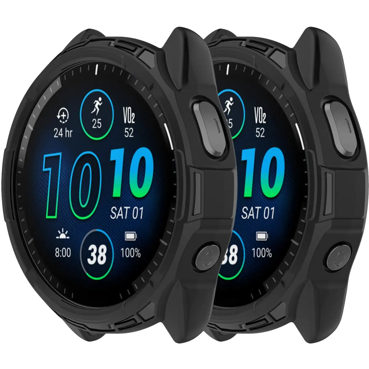 Chofit Soft TPU Case for Garmin Forerunner 965 | Black, 1 Unit - main product image