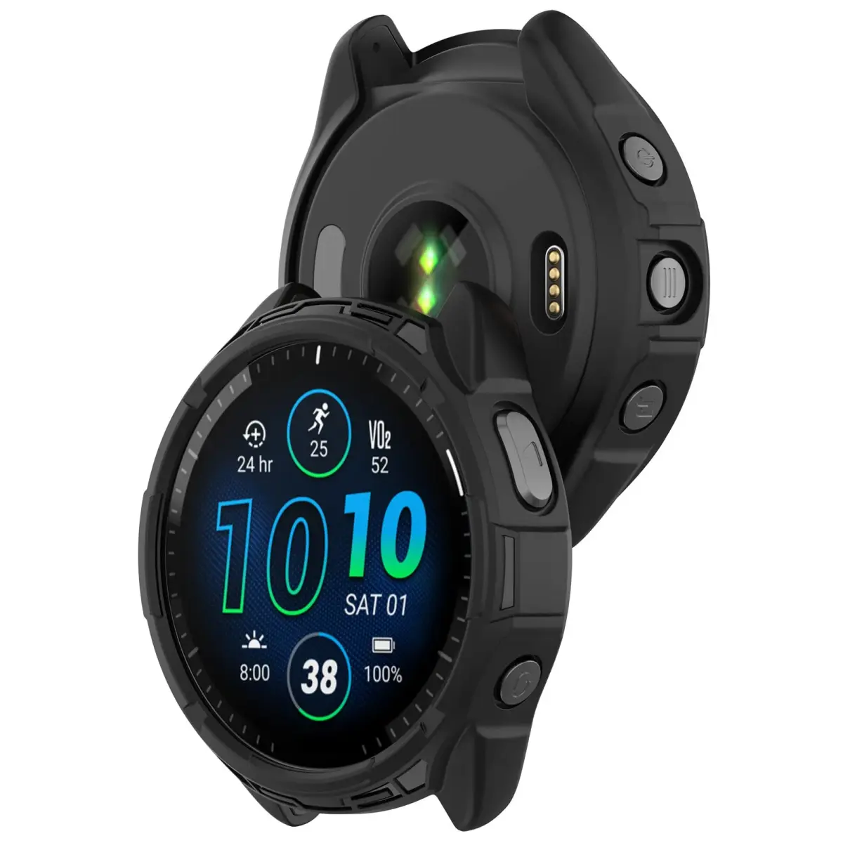 Chofit Soft TPU Case for Garmin Forerunner 965 | Black, 1 Unit - view 2