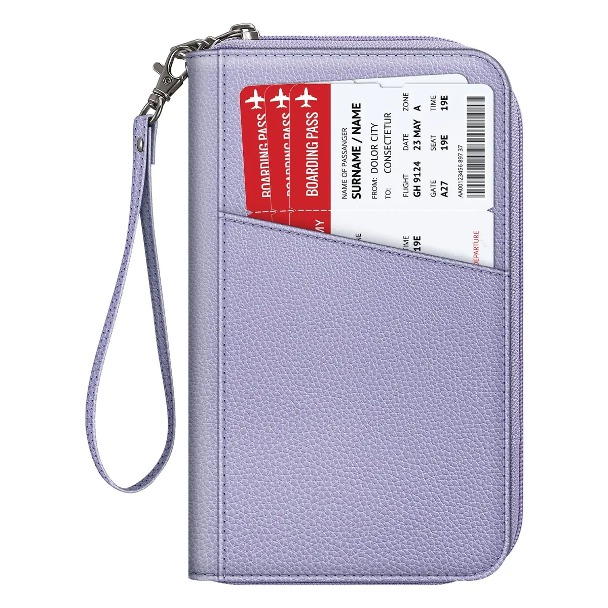 FINTIE Family RFID Passport Holder Wallet for Travel | RFID Blocking, 16 Compartments, Lilac Purple - main product image