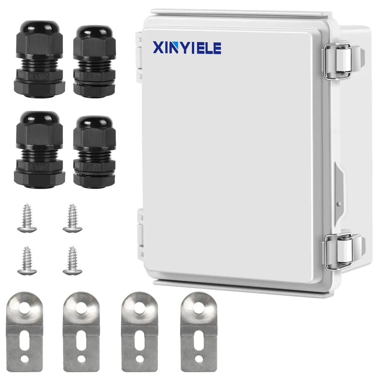 XINYIELE Waterproof Outdoor Project ABS Plastic Junction Box 8.7"X6.7"X4.5" | Weatherproof Dustproof Enclosure - main product image
