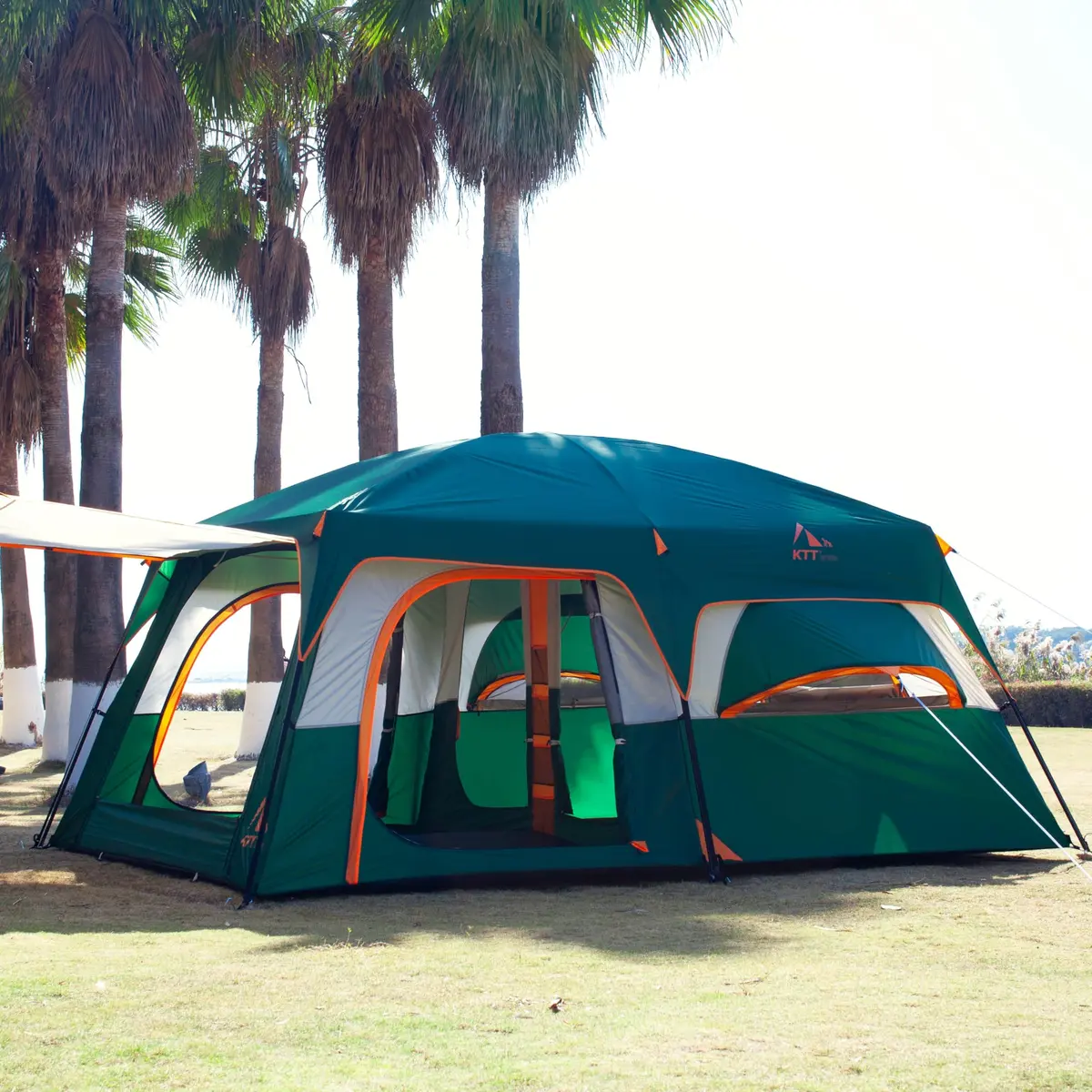 KTT Extra Large Tent 12 Person | Waterproof Cabin Design with 2 Bay Windows (14.1ft x 10ft x 6.58ft) - view 7