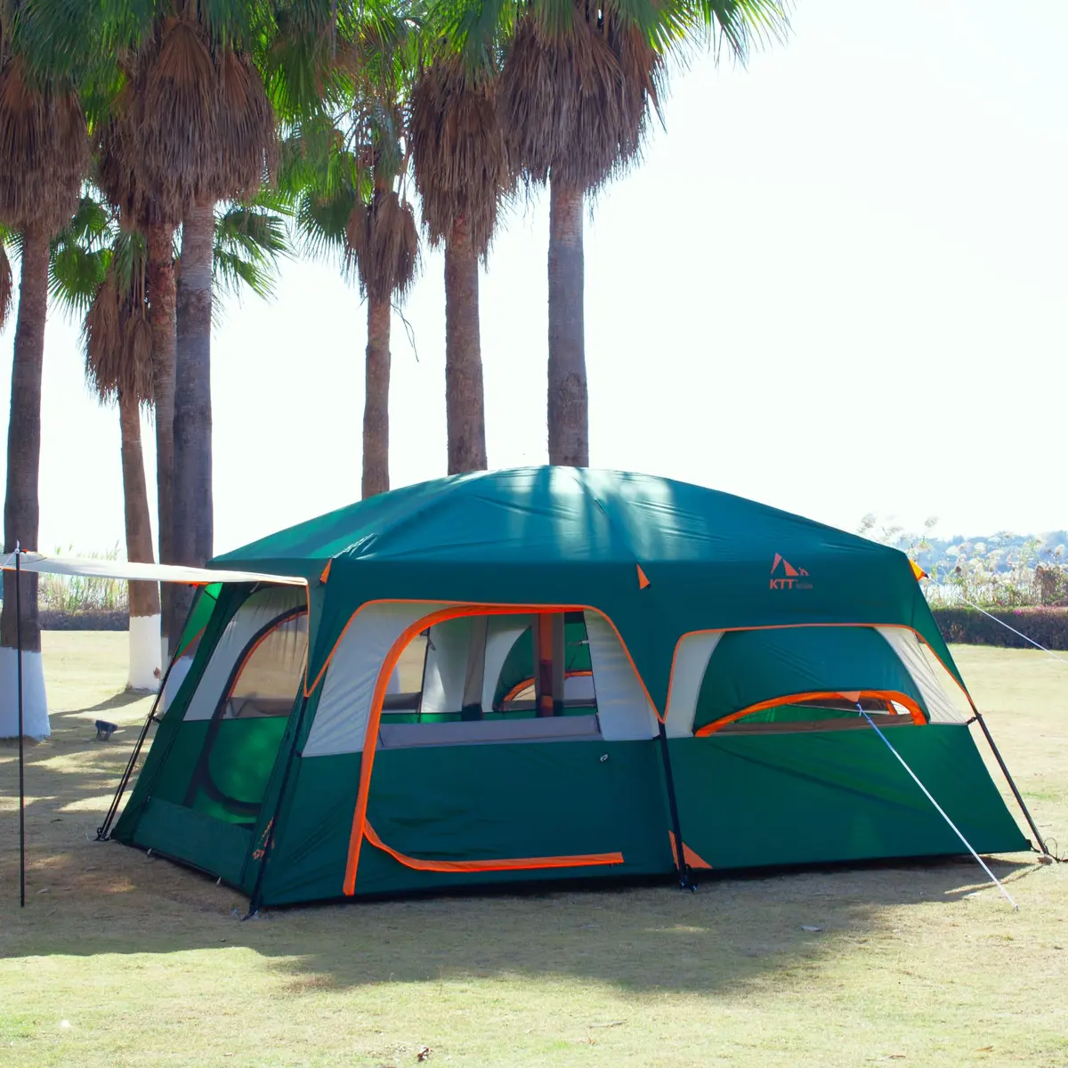 KTT Extra Large Tent 12 Person | Waterproof Cabin Design with 2 Bay Windows (14.1ft x 10ft x 6.58ft) - view 3