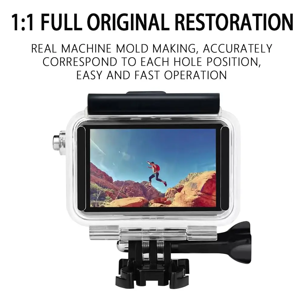 HoneTeek Waterproof Case for DJI Osmo Action 3/4/5 with Anti Fog Inserts | 50M Dive Rated, Crystal Clear Image Quality - view 2