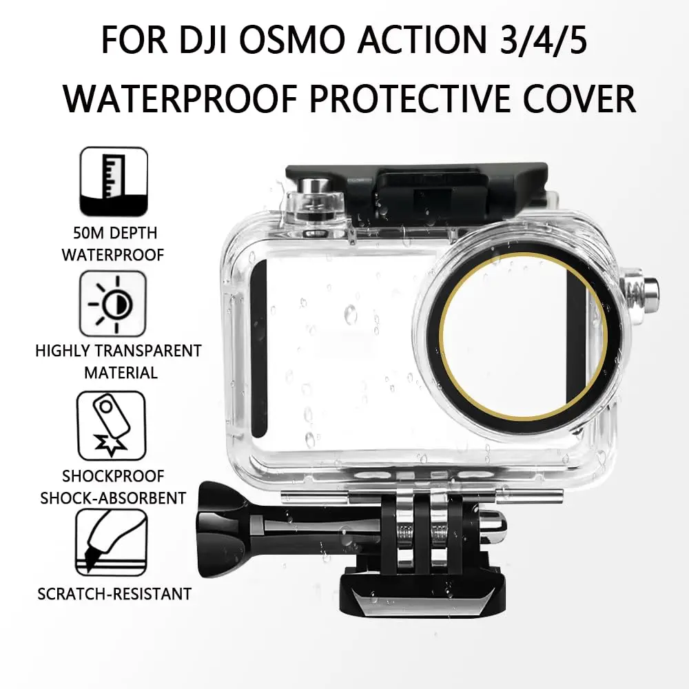 HoneTeek Waterproof Case for DJI Osmo Action 3/4/5 with Anti Fog Inserts | 50M Dive Rated, Crystal Clear Image Quality - view 3