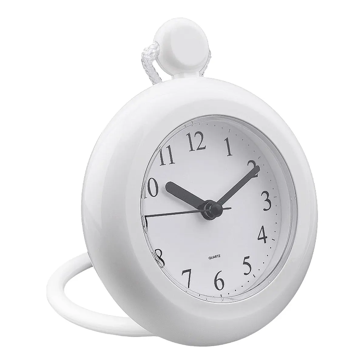LVOERTUIG Waterproof Shower Clock, Silent Analog Bathroom Clock with Rope & Stand | IP3 Waterproof - view 3