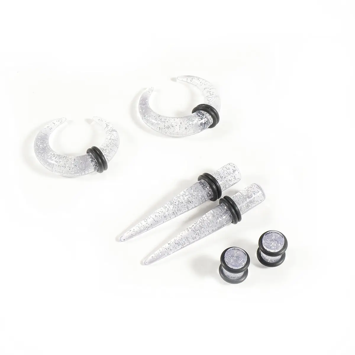 Memsion Ear Stretching Kit 54 Pieces 14G-00G Acrylic Gauges & Tapers | Healthy Ear Expansion - view 5