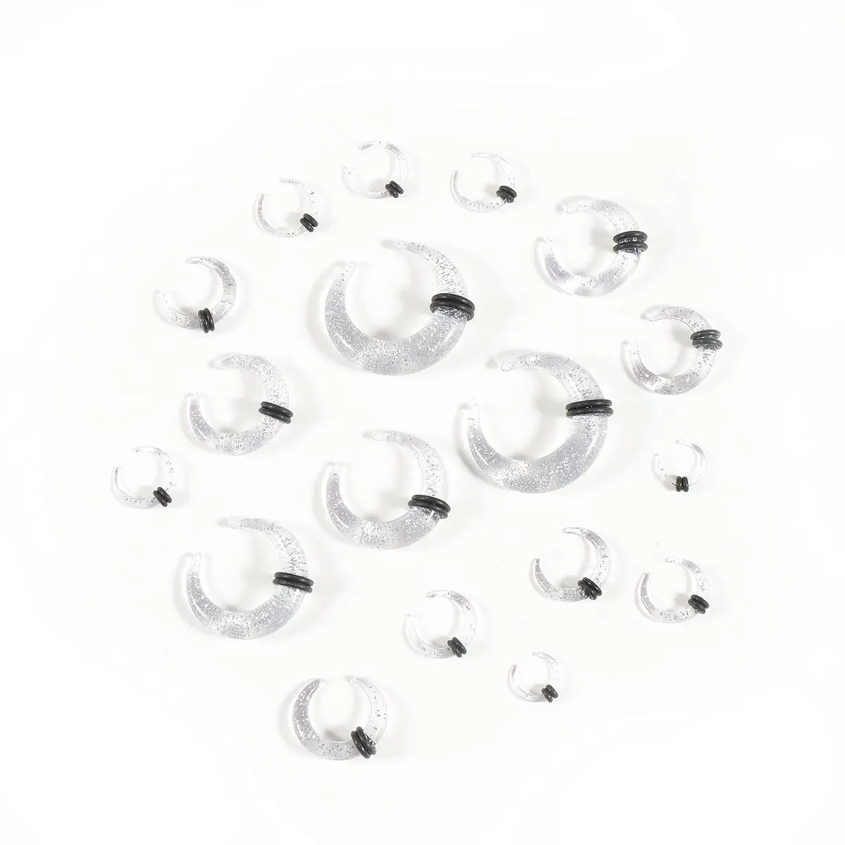 Memsion Ear Stretching Kit 54 Pieces 14G-00G Acrylic Gauges & Tapers | Healthy Ear Expansion - view 2