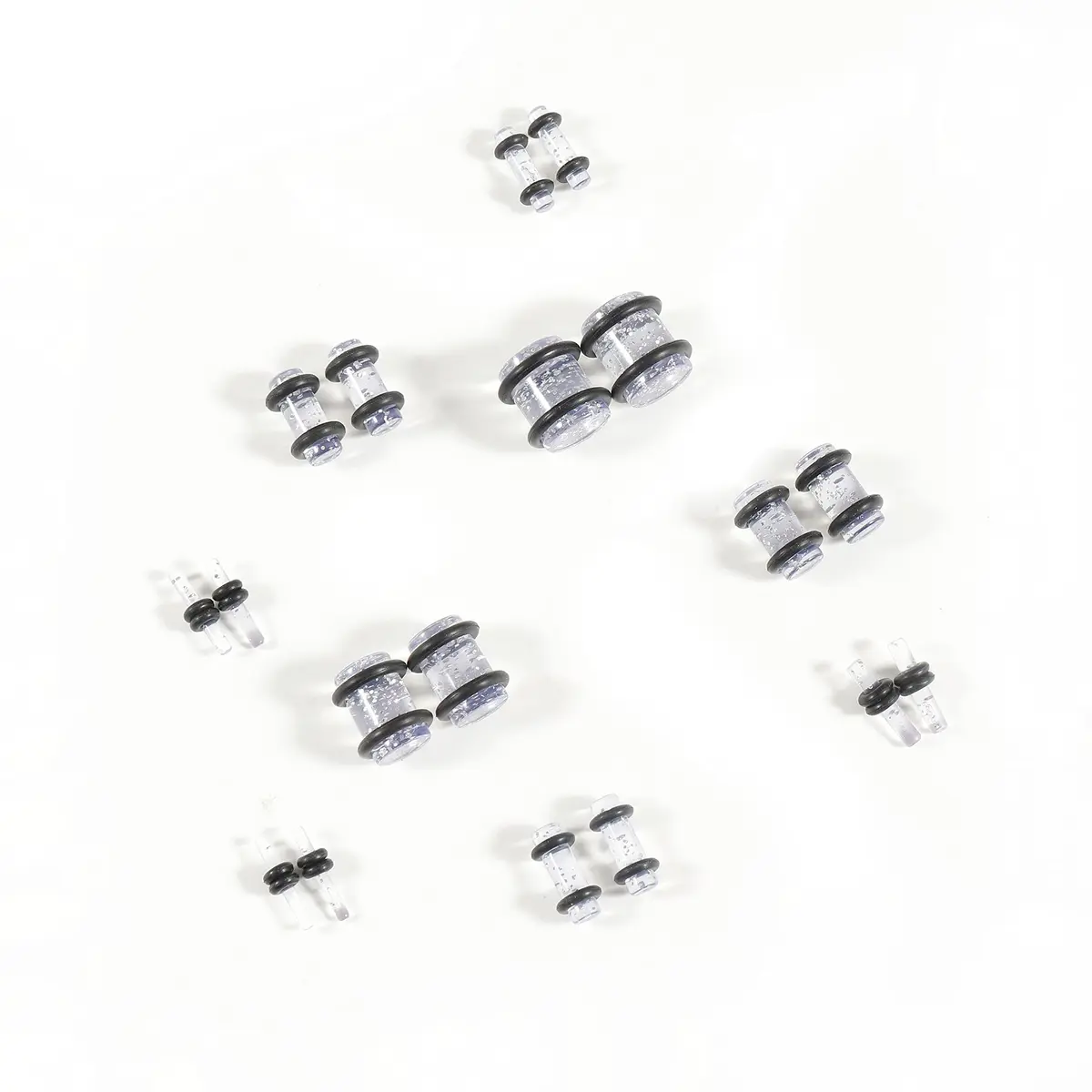Memsion Ear Stretching Kit 54 Pieces 14G-00G Acrylic Gauges & Tapers | Healthy Ear Expansion - view 3