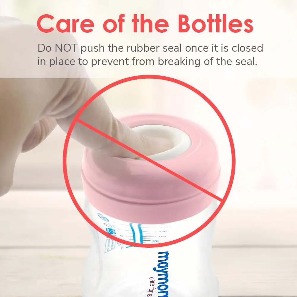 Maymom Screw Lids Aka Travel Caps with Rewritable Sealing Disc 6 Count (Pink) | Compatible with Avent Bottles - view 9