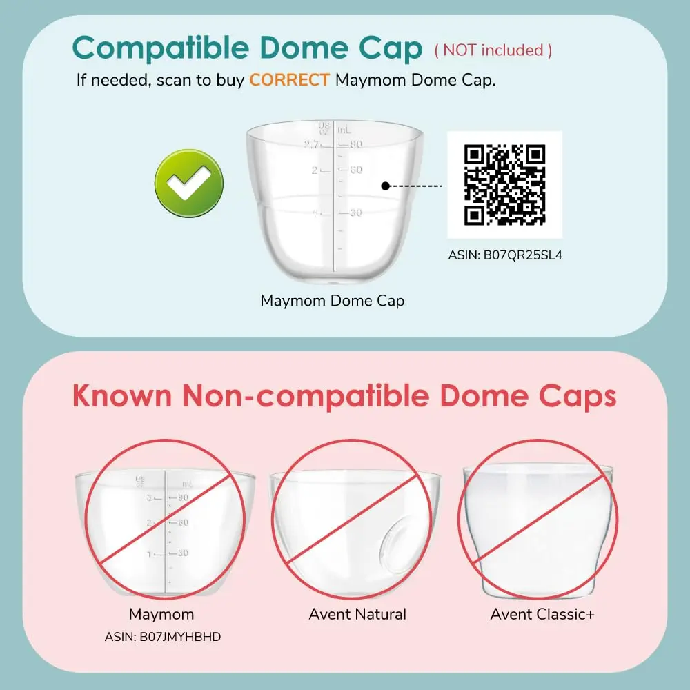 Maymom Screw Lids Aka Travel Caps with Rewritable Sealing Disc 6 Count (Pink) | Compatible with Avent Bottles - view 4