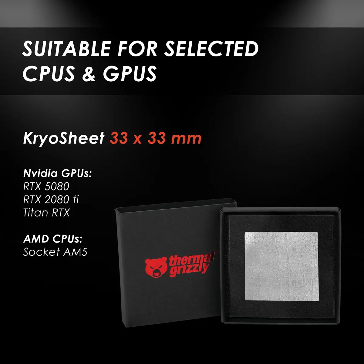 Thermal Grizzly KryoSheet (33x33x0.2mm) – High Thermal Conductivity - view 6