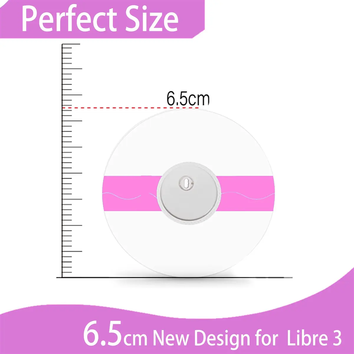 HONYOU Libre 3 Sensor Covers Waterproof, 60 Count Pink | Hypoallergenic Latex-Free Breathable Tape - view 5