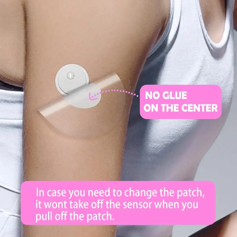 HONYOU Libre 3 Sensor Covers Waterproof, 60 Count Pink | Hypoallergenic Latex-Free Breathable Tape - view 3