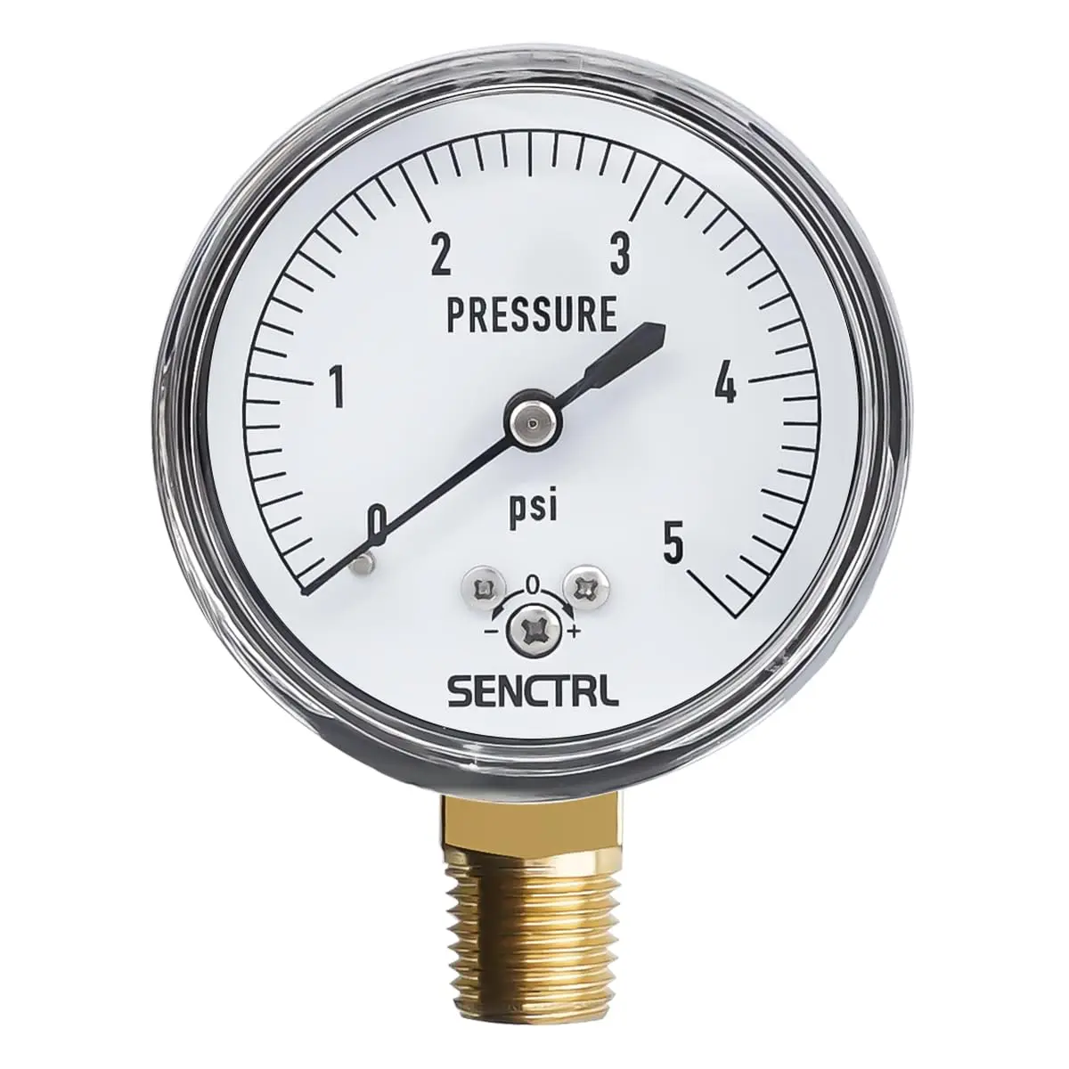 senctrl Pressure Gauge 0-5 psi | Capsule System, Chrome Steel Durability (70-120 chars) - main product image